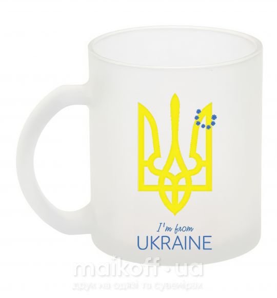 Чашка стеклянная I'm from Ukraine Фроузен фото