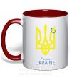 Чашка с цветной ручкой I'm from Ukraine Красный фото