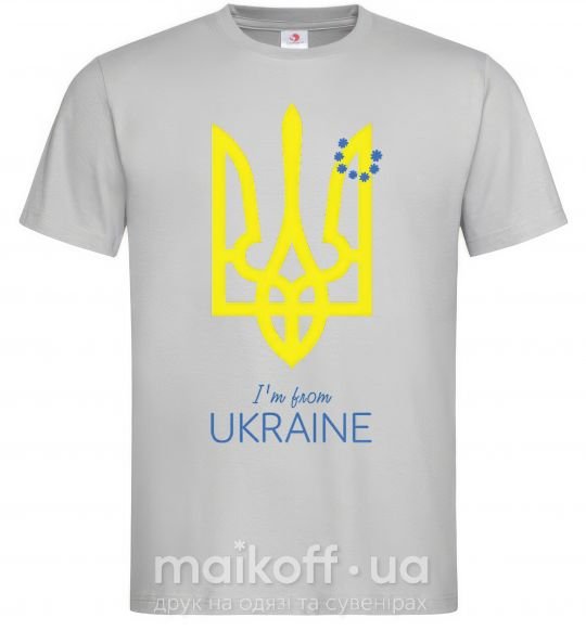 Чоловіча футболка I'm from Ukraine Сірий фото