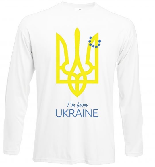 Лонгслів I'm from Ukraine Білий фото