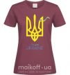 Жіноча футболка I'm from Ukraine - герб Бордовий фото