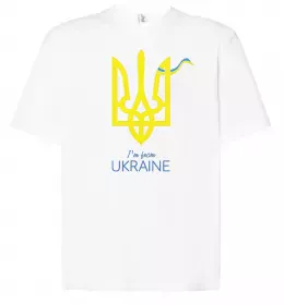 Футболка Оверсайз Герб - фарби Белый фото