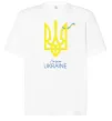 Футболка Оверсайз I'm from Ukraine - герб Белый фото