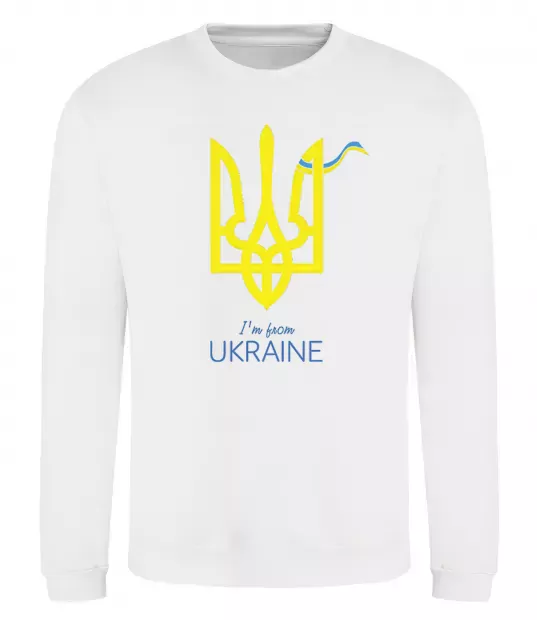 Свитшот I'm from Ukraine - герб Белый фото