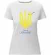 Женская премиум футболка I'm from Ukraine - герб Белый фото