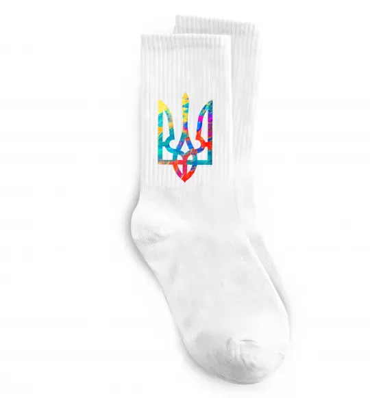 Шкарпетки Герб - фарби Білий фото