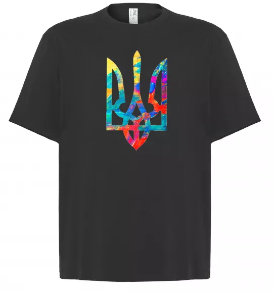 Футболка Оверсайз Герб - фарби Черный фото