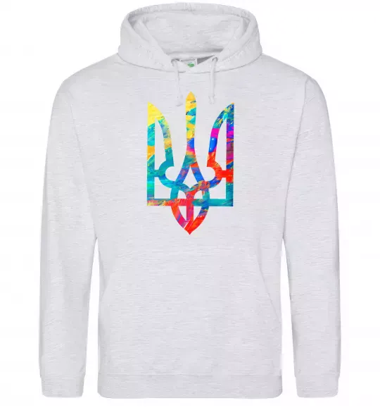 Жіноча толстовка (худі) Герб - фарби Сірий меланж фото