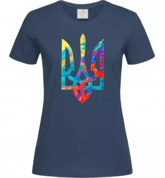 Жіноча футболка Герб - фарби Темно-синій фото