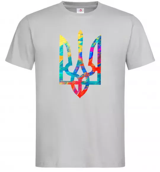 Мужская футболка Герб - фарби Серый фото