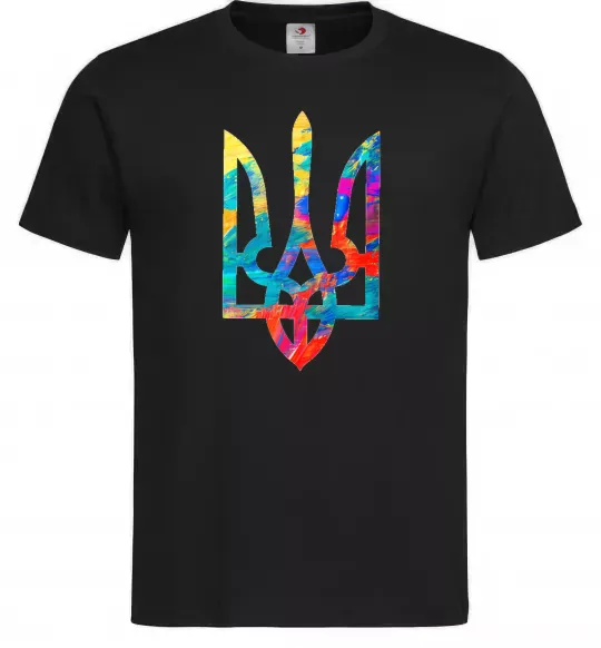 Мужская футболка Герб - фарби Черный фото