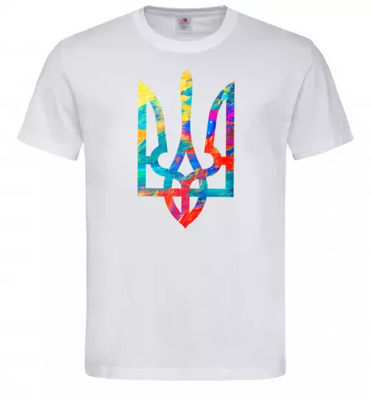 Мужская футболка Герб - фарби Белый фото