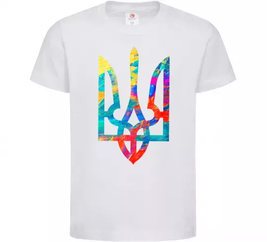 Детская футболка Герб - фарби Белый фото