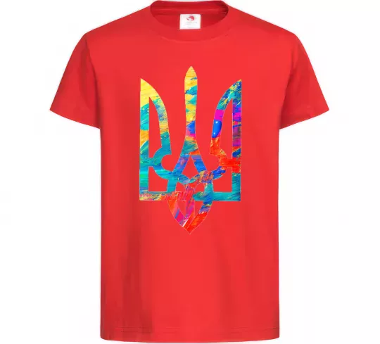 Детская футболка Герб - фарби Красный фото