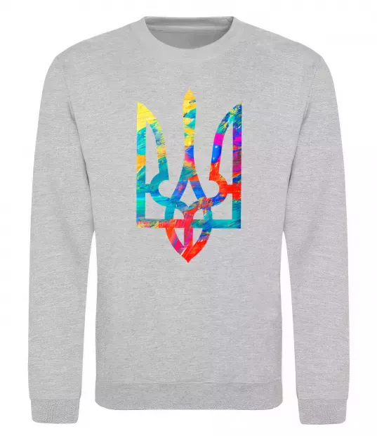 Свитшот Герб - фарби Серый меланж фото