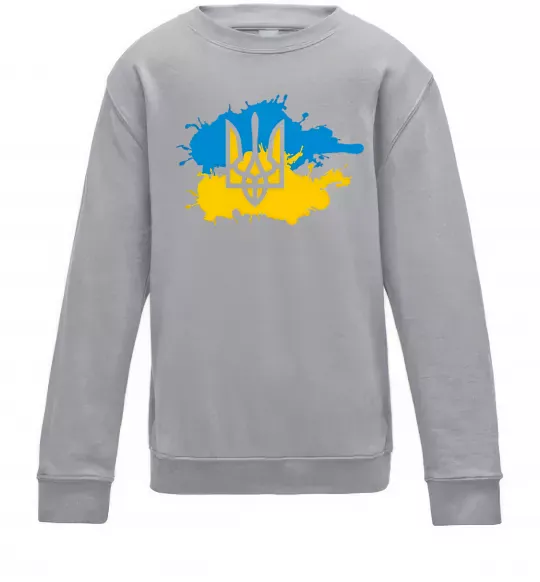 Дитячий світшот Герб і Прапор - фарби Сірий меланж фото