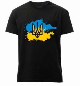 Мужская премиум футболка Герб і Прапор - фарби