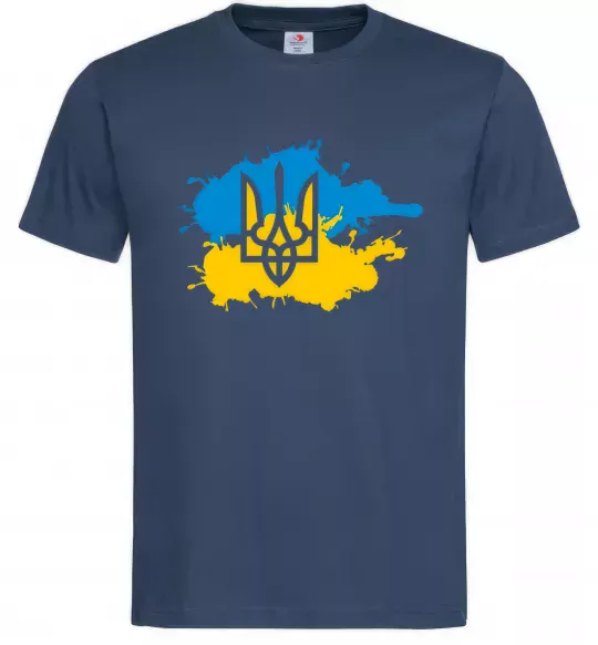 Мужская футболка Герб і Прапор - фарби Темно-синий фото