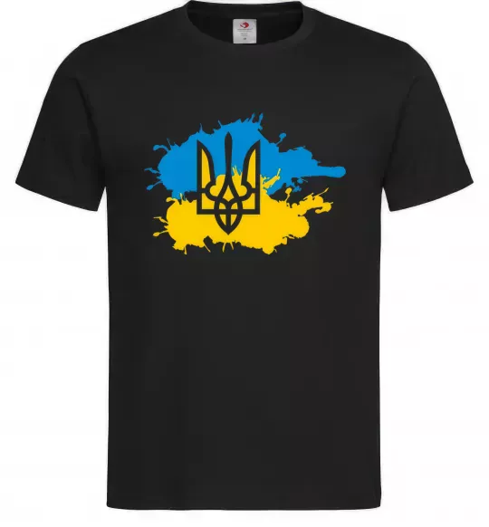 Мужская футболка Герб і Прапор - фарби Черный фото