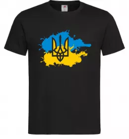 Мужская футболка Герб і Прапор - фарби Черный фото