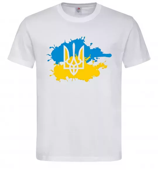 Мужская футболка Герб і Прапор - фарби Белый фото