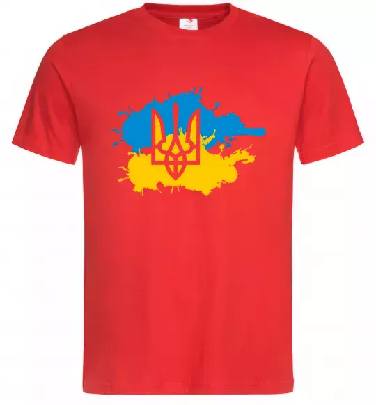 Мужская футболка Герб і Прапор - фарби Красный фото