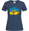 Жіноча футболка Герб і Прапор - фарби Темно-синій фото