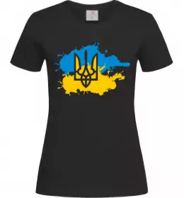 Женская футболка Герб і Прапор - фарби Черный фото