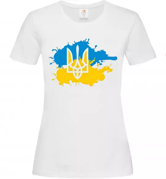 Жіноча футболка Герб і Прапор - фарби Білий фото