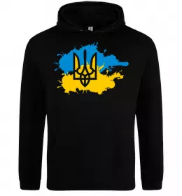 Женская толстовка (худи) Герб і Прапор - фарби Черный фото