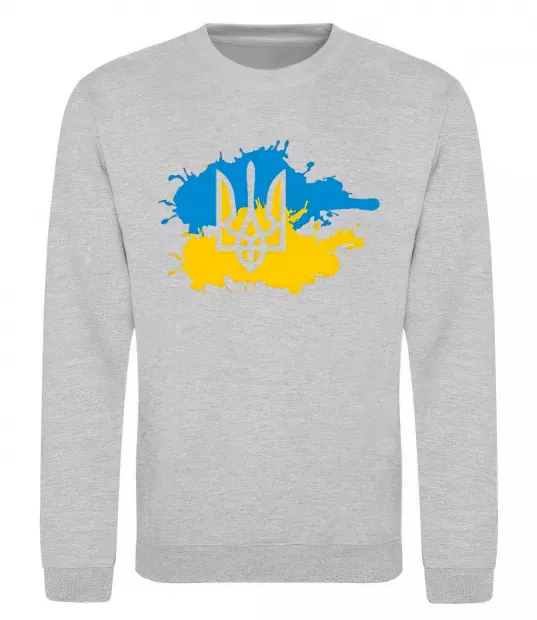 Свитшот Герб і Прапор - фарби Серый меланж фото