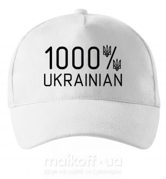 Кепка 1000% Ukrainian Белый фото