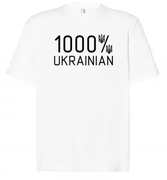 Футболка Оверсайз 1000% Ukrainian Белый фото