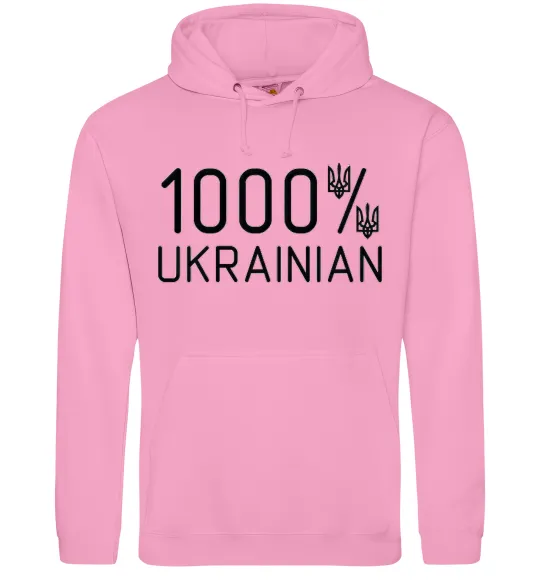 Женская толстовка (худи) 1000% Ukrainian Розовый фото