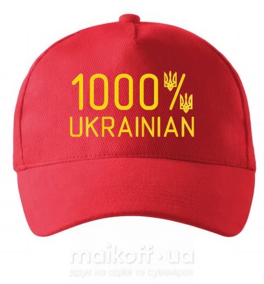 Кепка 1000% Ukrainian Червоний фото