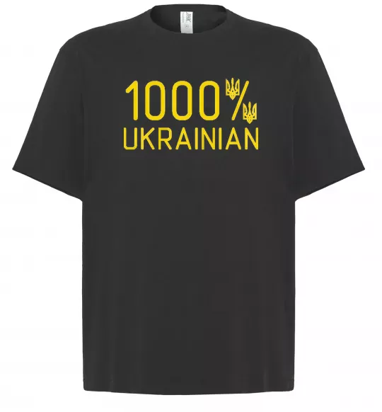 Футболка Оверсайз 1000% Ukrainian Черный фото