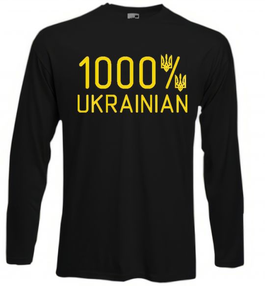 Лонгслів 1000% Ukrainian Чорний фото