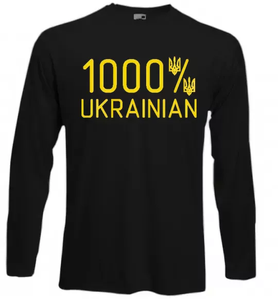 Лонгслив 1000% Ukrainian Черный фото