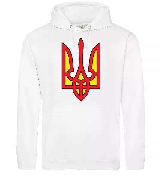 Мужская толстовка (худи) Super Ukrainian Белый фото