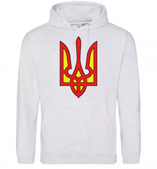 Мужская толстовка (худи) Super Ukrainian Серый меланж фото