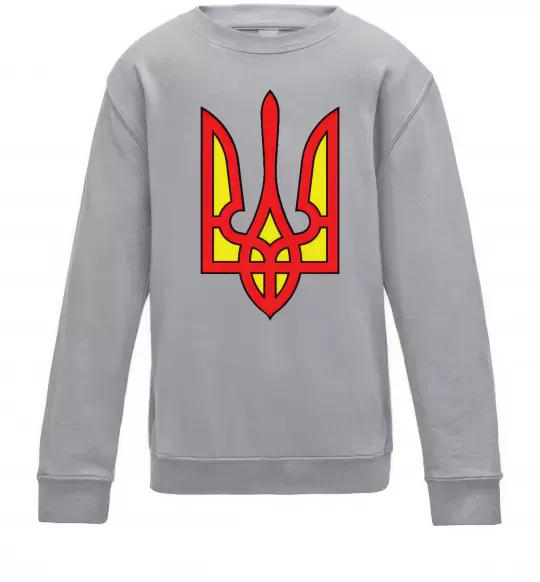 Детский Свитшот Super Ukrainian Серый меланж фото