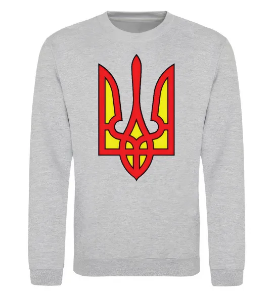 Світшот Super Ukrainian Сірий меланж фото