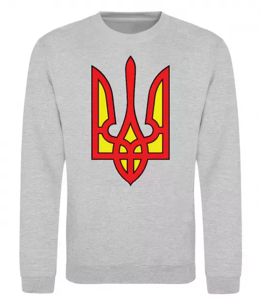 Світшот Super Ukrainian Сірий меланж фото