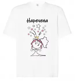 Футболка Оверсайз Bride squad pink Білий фото