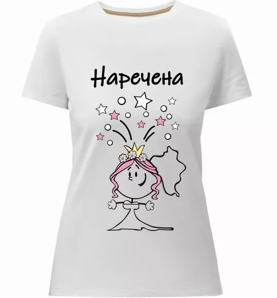 Женская премиум футболка Наречена (дівчинка) Белый фото