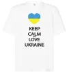 Футболка Оверсайз Keep calm and love Ukraine Белый Футболка Оверсайз Keep calm and love Ukraine Белый фото