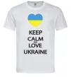 Мужская футболка Keep calm and love Ukraine Белый Мужская футболка Keep calm and love Ukraine Белый фото