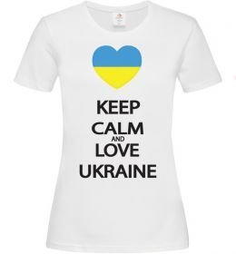 Женская футболка Keep calm and love Ukraine