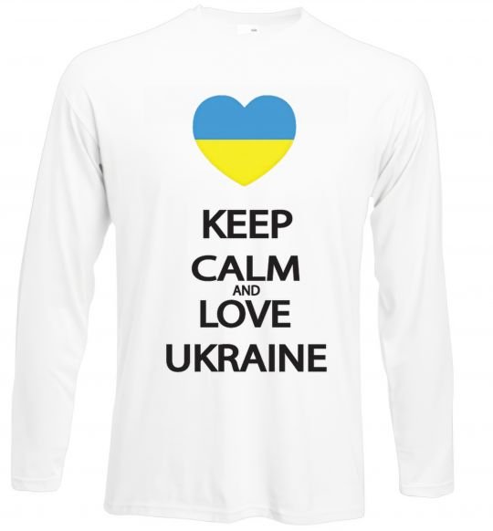 Реглан Keep calm and love Ukraine Білий фото