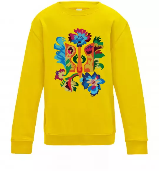 Дитячий світшот Герб квіти Сонячно жовтий фото